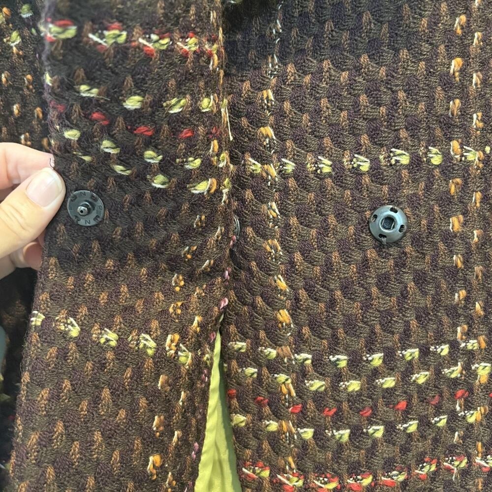 Vintage Garfield & Marks Jacket Womens 6 Brown Plaid Winged Collar Wool Made USA - Picture 8 of 14